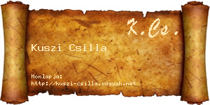 Kuszi Csilla névjegykártya