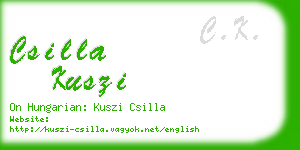 csilla kuszi business card